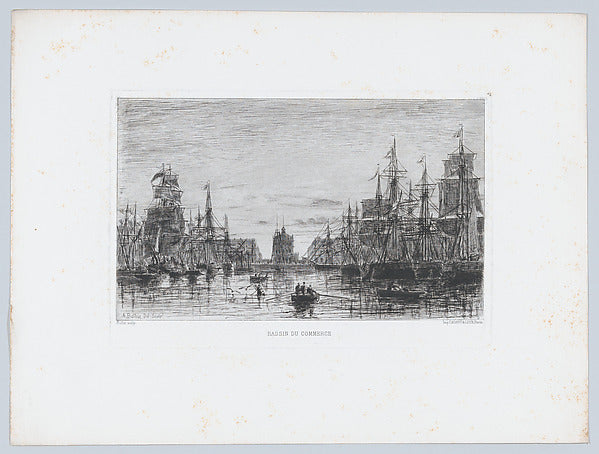 Commercial Basin 1860–1900-Auguste Ballin ,16x12"(A3)Poster