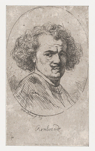 Charles Blanc , After Rembrandt:Portrait of Rembrandt 1859-16x12"(A3) Poster