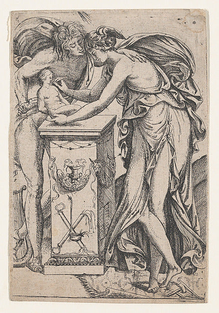 Pierre Biard II:Apollo and the Spirit of Sculpture 1607–61-16x12"(A3) Poster