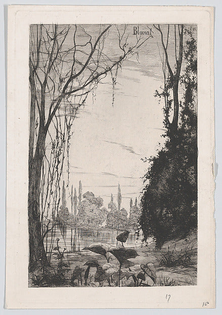 Marcel Blairat:View of a Pond 1870–91-16x12"(A3) Poster