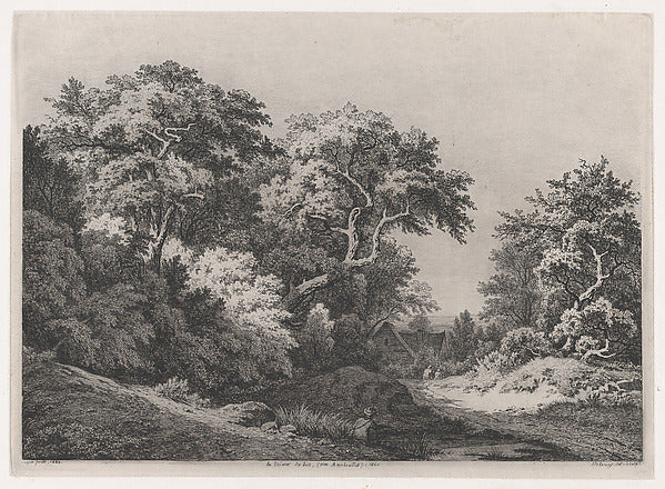Eugène Stanislas Alexandre Bléry:The Edge of the Woods near -16x12"(A3) Poster