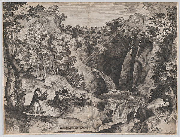 Cornelis Cort , After Girolamo Muziano:St Francis Receives t-16x12"(A3) Poster