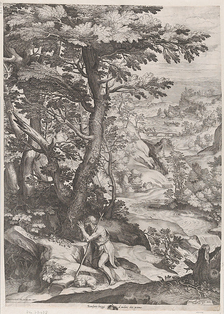 Cornelis Cort , After Girolamo Muziano:St John the Baptist i-16x12"(A3) Poster
