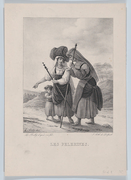 The Pilgrims 1826-Louis Léopold Boilly, After Jules Boilly ,16x12"(A3)Poster
