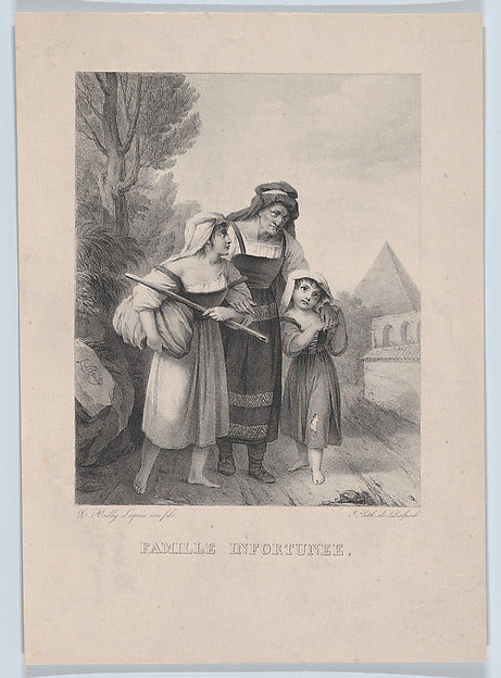 The Ill-Fated Family 1826-Louis Léopold Boilly, After Jules Bo,16x12"(A3)Poster