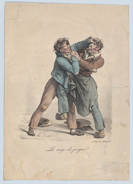 The Comb Punch 1822-Louis Léopold Boilly , Poster Print Wall Art