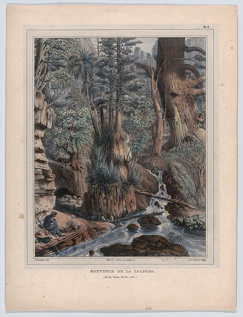 A Memory of Caldera 1830-After Sabin Berthelot,16x12"(A3)Poster