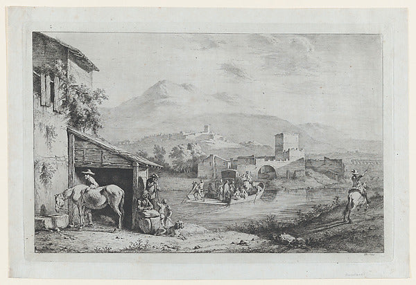 Garigliano Passage 1793-Jean Jacques de Boissieu,16x12"(A3) Poster