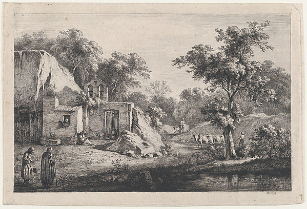 The Little Hermitage 1793-Jean Jacques de Boissieu,16x12"(A3) Poster