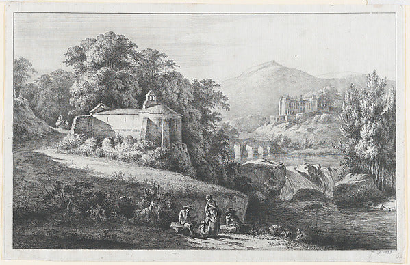 The Old Chapel at Châtillon-d'Azergues 1799-Jean Jacques de Bo,16x12"(A3) Poster
