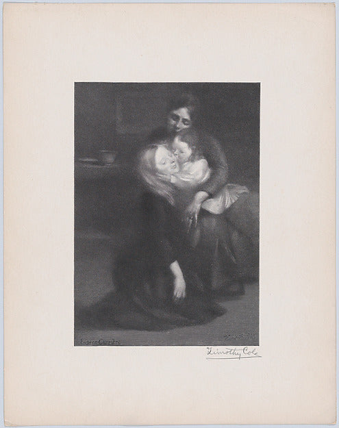 Engraved by Timothy Cole , After Eugène Carrière:Intimité 19-16x12"(A3) Poster