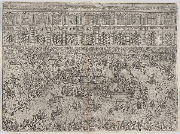 :The running of the Quintana and the breaking of the spears -16x12"(A3) Poster