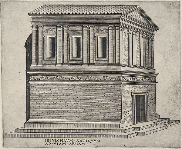 Anonymous, Italian, 16th century:Sepulchrum Antiquum Ad Viam-16x12"(A3) Poster