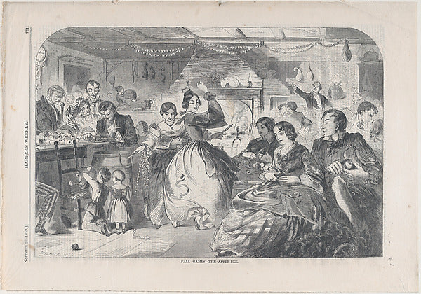 Fall Games – The Apple Bee November 26, 1859-Winslow Homer ,16x12"(A3)Poster