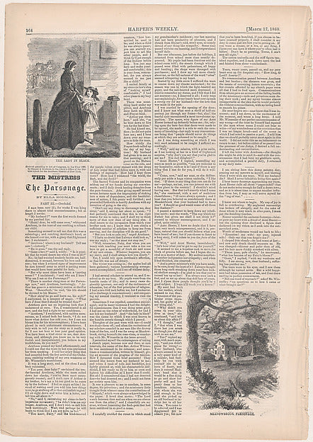 The Lady in Black Meadowbrook Parsonage March 17, 1860-Winsl,16x12"(A3)Poster
