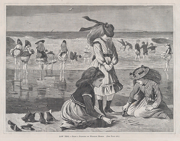 Low Tide – From a Painting by Winslow Homer August 6,1870-Wi, Poster Print Wall Art