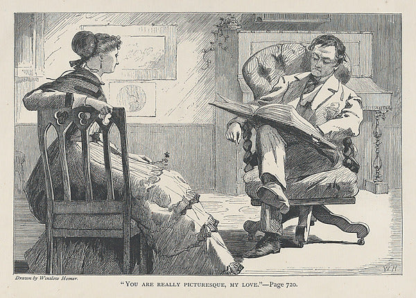 You Are Really Picturesque My Love – Drawn by Winslow Homer , Poster Print