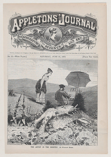 The Artist in the Country – By Winslow Homer June 19, 1869-, Poster Print