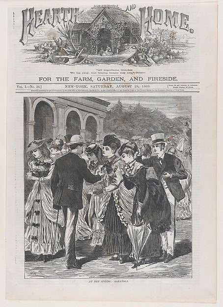 At the Spring: Saratoga August 28, 1869-,16x12"(A3)Poster