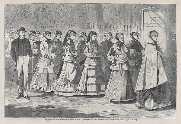 The Morning Walk – The Young Ladies' School Promenading the Av, Poster Print