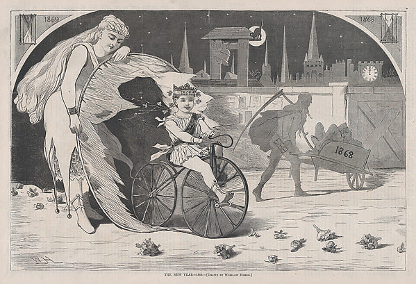 The New Year – 1869 – Drawn by Winslow Homer January 9, 1869-,16x12"(A3)Poster
