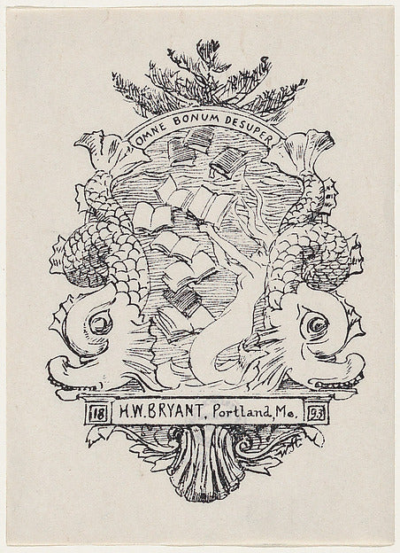 Bookplate for H. W. Bryant of Portland Maine 1893-Winslow Home, Poster Print