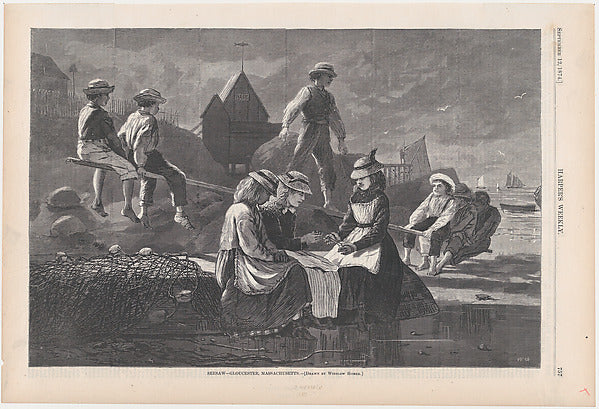 Seesaw Gloucester Massachusetts – Drawn by Winslow Homer Se,16x12"(A3)Poster