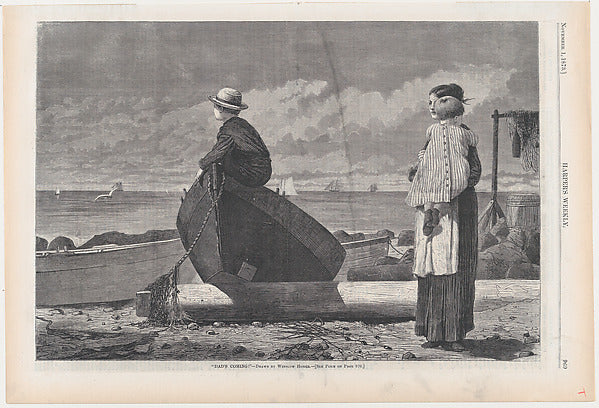 Dad's Coming! – Drawn by Winslow Homer November 1, 1873-Winsl, Poster Print