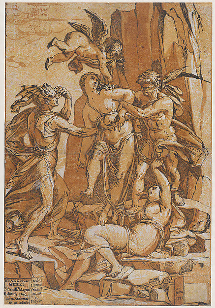 Andrea Andreani , After Jacopo Ligozzi - Virtue as a young wom, Poster Print Wall Art