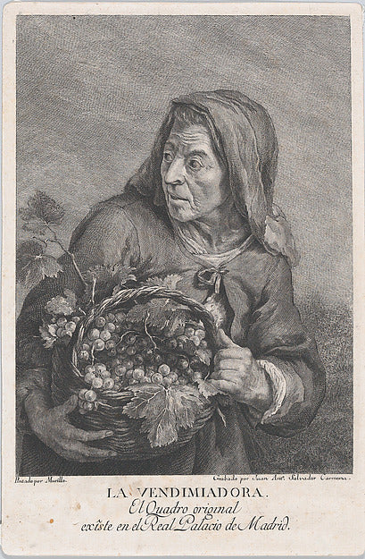 Juan Antonio Salvador Carmona , After Bartolomé Estebán Muri-16x12"(A3) Poster