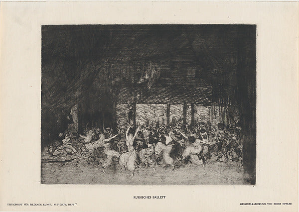 Russian Ballet late 19th–early 20th cent-Ernst Oppler , Poster Print