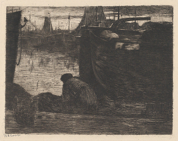 Dock Scene 19th–20th cent-Willem de Zwart , Poster Print