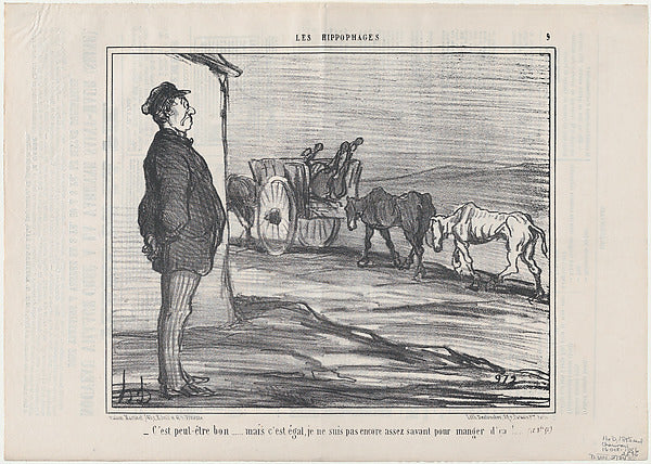 Honoré Daumier - C'est peut-être bon...mais c'est égal... from, Poster Print Wall Art
