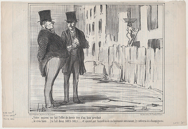 Honoré Daumier - Votre maison me fait l'effet de devoir... fro, Poster Print Wall Art