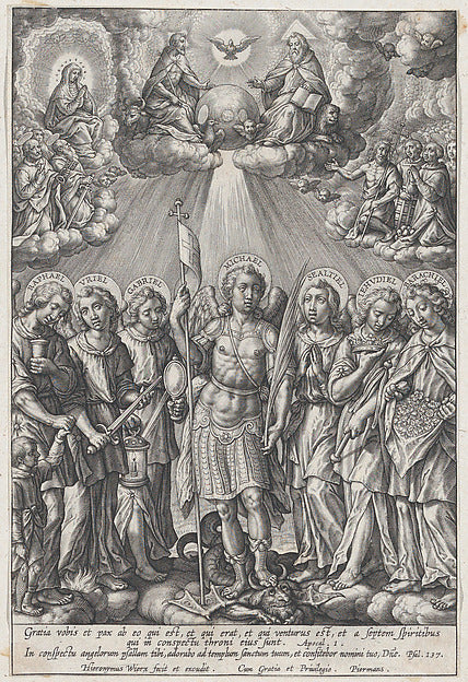 St. Michael and Archangels 1570–1619-Hieronymus Wierix, Poster Print