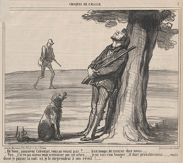 Honoré Daumier:Eh! bien monsieur Caboulot vous ne venez pas?-16x12"(A3) Poster