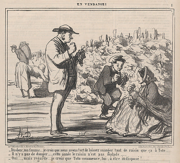Honoré Daumier:Dis-donc ma femme.... je crois que nous avons-16x12"(A3) Poster