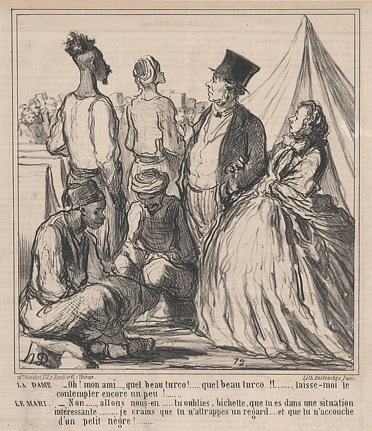 Honoré Daumier:Oh! mon ami... quel beau turco!.... quel beau-16x12"(A3) Poster