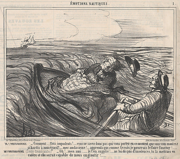 Honoré Daumier:Comment... flots impudents!... vous ne savez -16x12"(A3) Poster