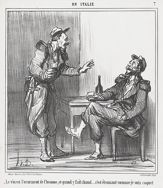 Honoré Daumier:Le vin est l'ornament de l'homme.... from En -16x12"(A3) Poster