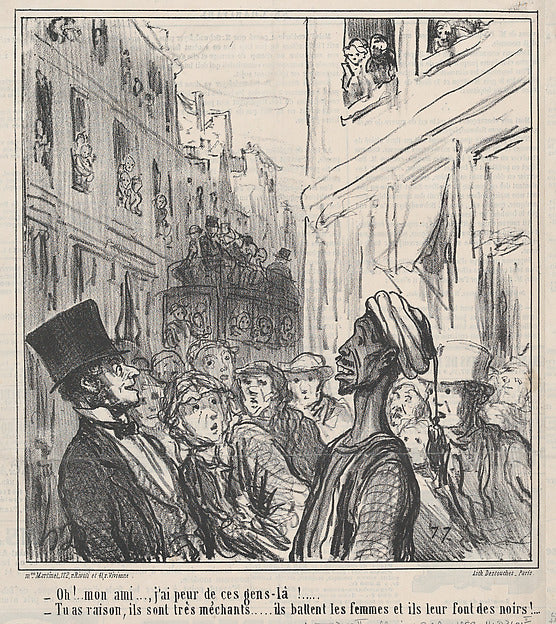 Honoré Daumier:Oh! Mon ami.... j'ai peur de ces gens-là... f-16x12"(A3) Poster