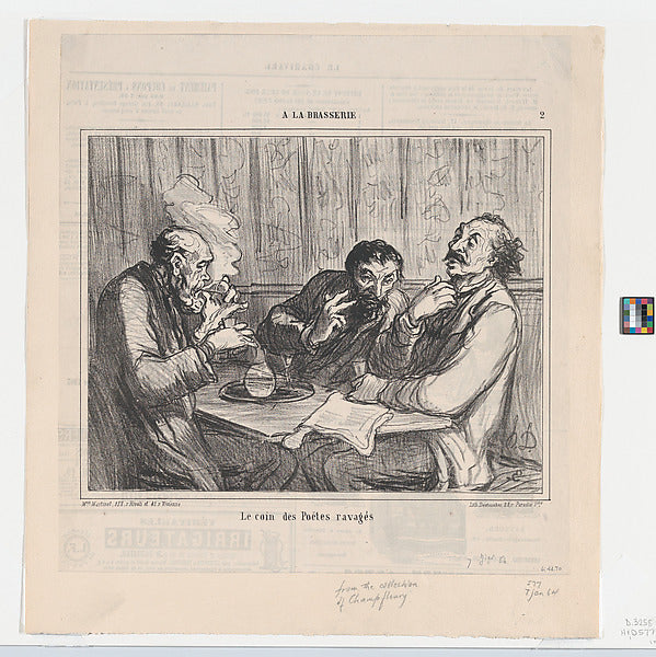 The ravaged poets' corner from 'In the pub ' published in Le, Poster Print Wall Art