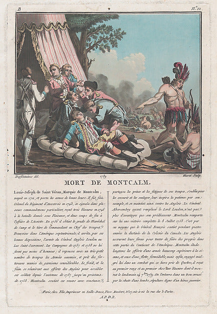 Mort de Montcalm [The Death of Montcalm at Quebec September 1, Poster Print Wall Art