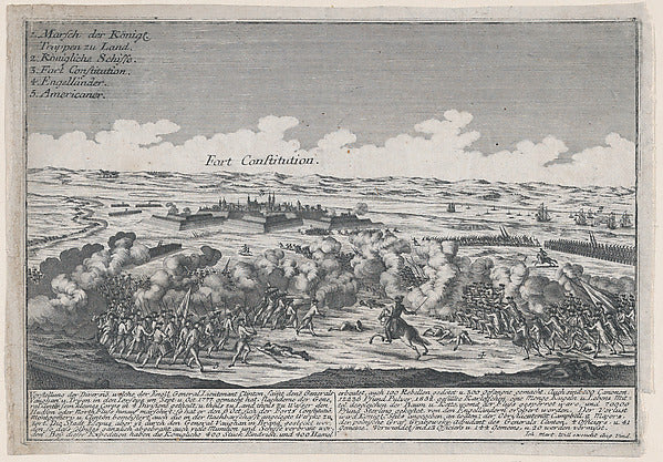 Attack on Fort Constitution October 7 1777-, Poster Print