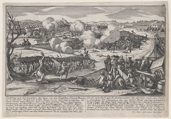 Battle of Saratoga -, Poster Print Wall Art