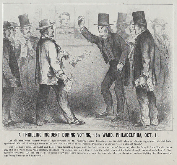 A Thrilling Incident During the Voting 18th Ward Philadelphi,16x12"(A3)Poster