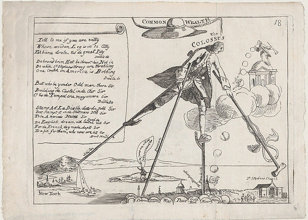 Common-Wealth The Colossus 1766-Anonymous, British, 18th cent,16x12"(A3)Poster