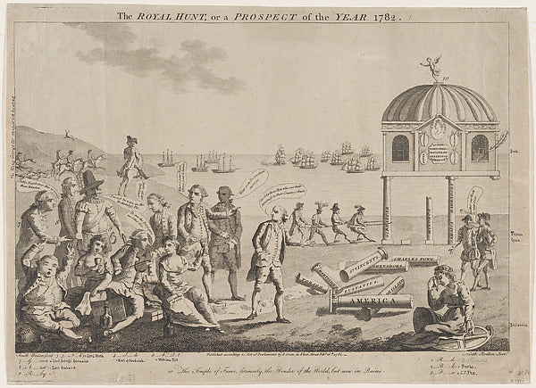 The Royal Hunt or a Prospect of the Year 1782: The Temple of , Poster Print