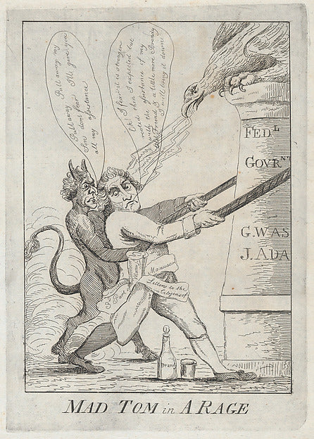 Mad Tom in a Rage 1801-Anonymous, American, 19th cent, Poster Print
