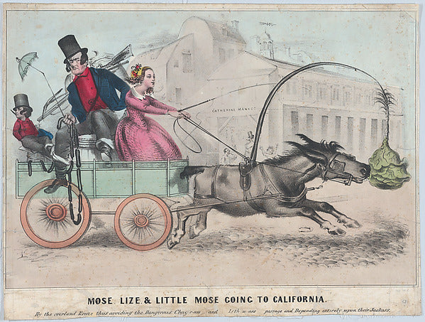 Mose Lize & Little Mose Going to California c1849-Henry R. Ro,16x12"(A3)Poster